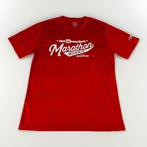 runDisney Marathon Weekend 2025 Shirt Adult Large Red Performance Medical Crew